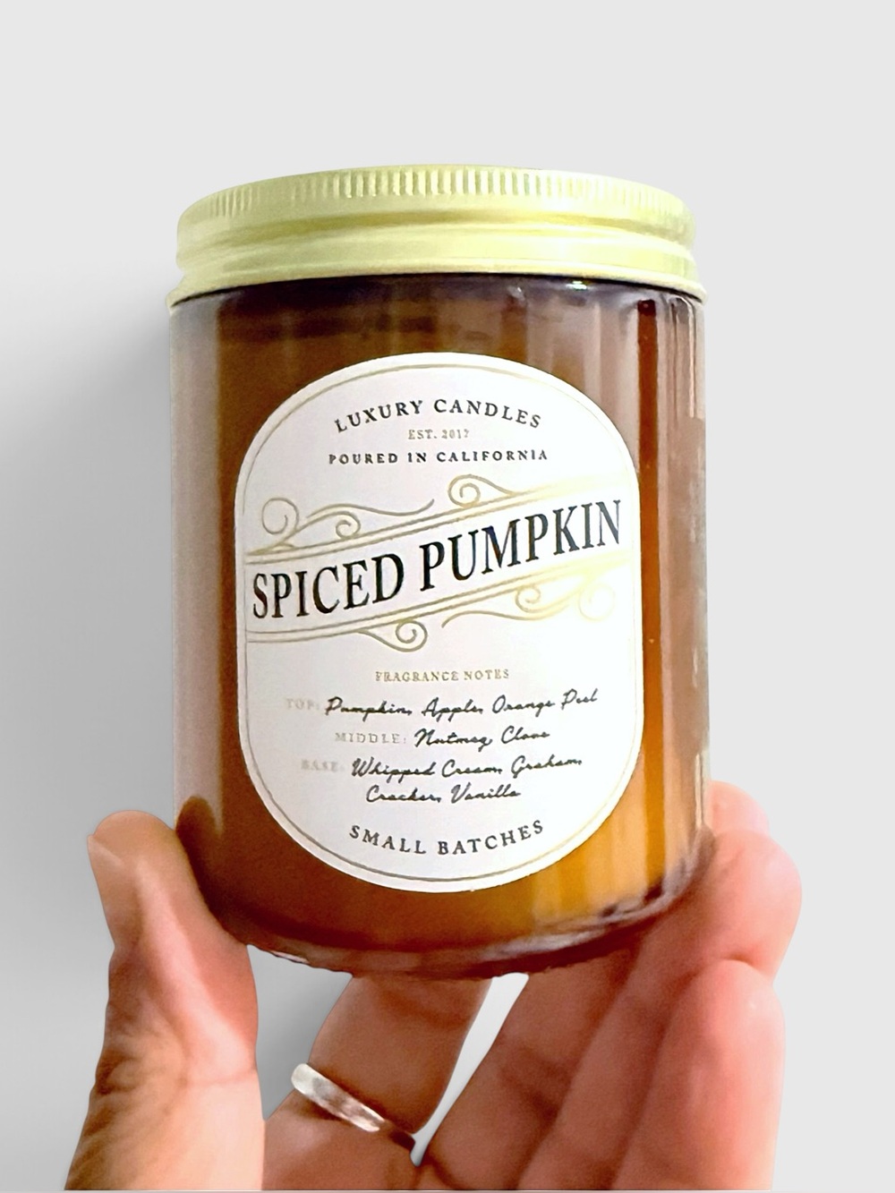 Leoben Company Spiced Pumpkin Luxury Scented Candle - Amber